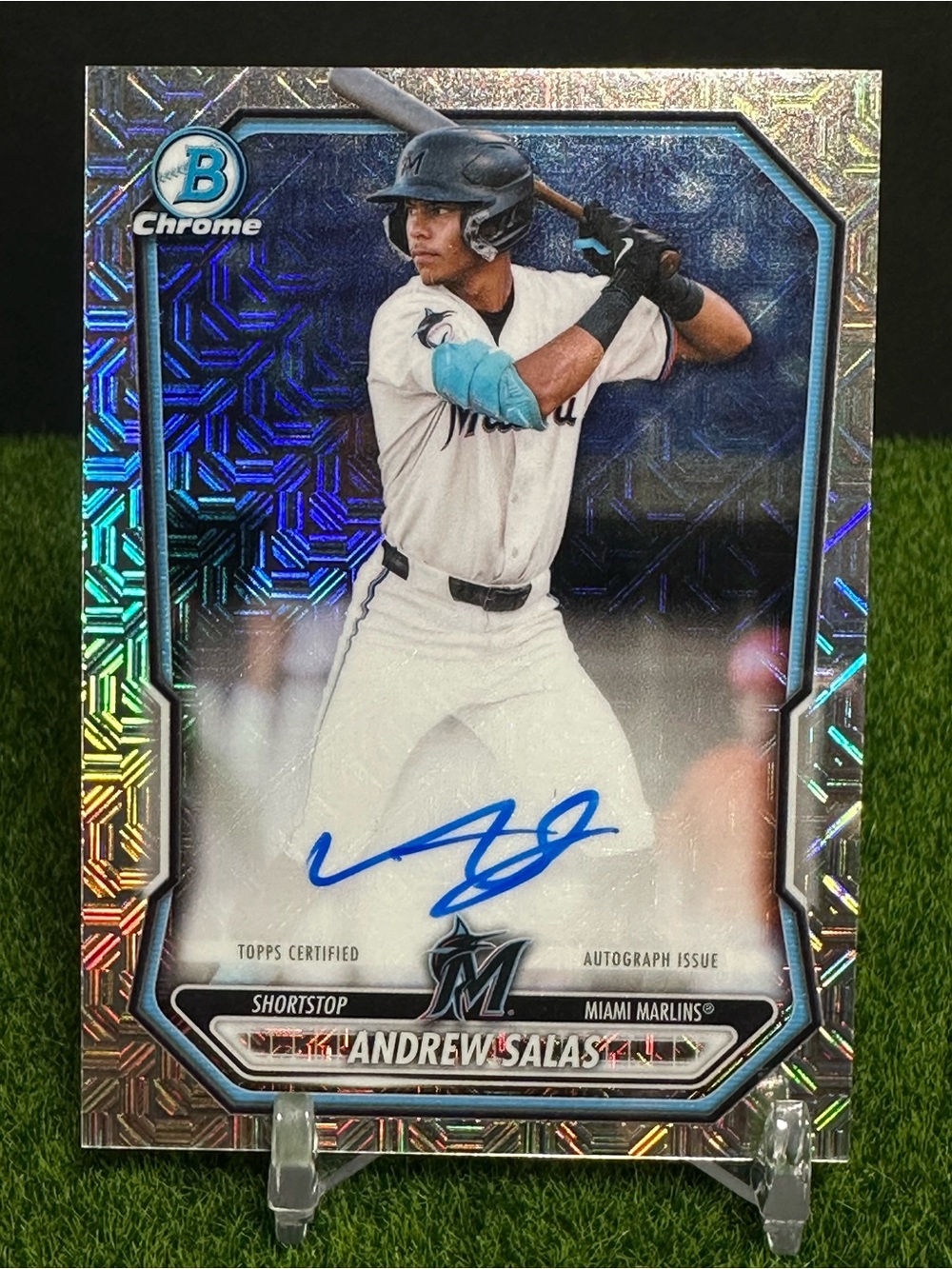 2026 Bowman Chrome Mojo Miami Marlins Andrew Salas On Card Auto BMA-AS